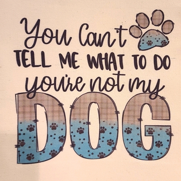 DOG owner Canvas Shoulder Tote Bag - Picture 2 of 4